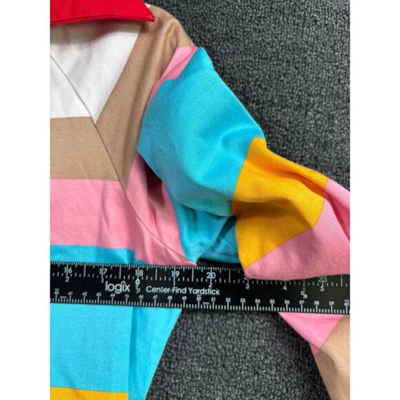 Giancarlo Ferrari Jacket Womens Small Multicolor Stripe Belted 3/4 Sleeve Tunic - Picture 5 of 7